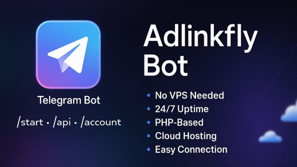 Adlinkfly Telegram Bot – Cloud hosted automation tool, no VPS needed