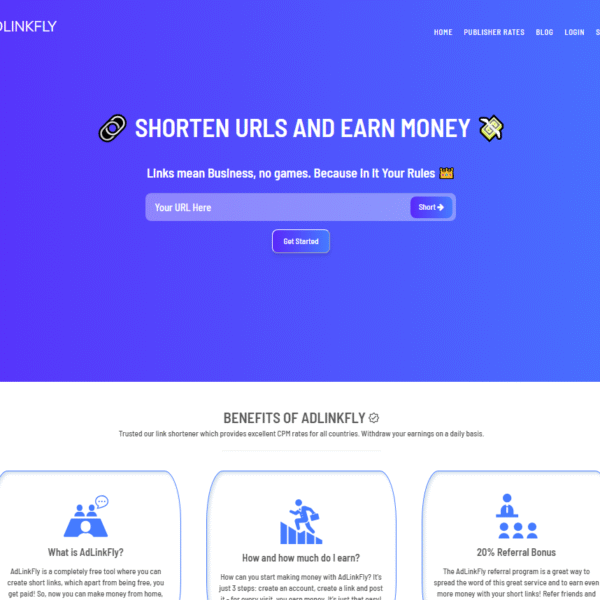 Adlinkfly-Premium-Blue-Theme By Ranjit